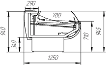 Витрины "Айс-СНО под лёд" -3+3 открытые вынос