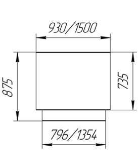 Столы кассовые  "Оптима-П"