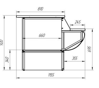 Кассовые столы серии "Айс"