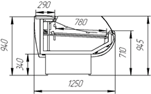 Витрины "Айс-СО" +1+6 открытые вынос